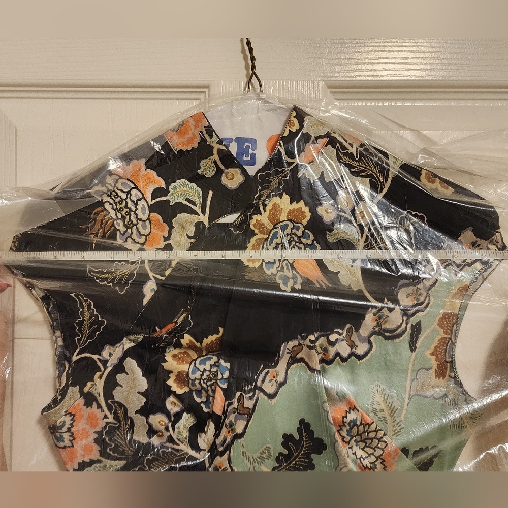 🔥 ROBERTO CAVALLI 🔥Runway Cheongsam Chinoiserie Silk Floral Mini Dress S RARE! - Picture 8 of 13